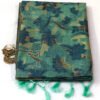 Semi Chanderi Saree in Sea Green with Golden Zari & Floral Thread Work
