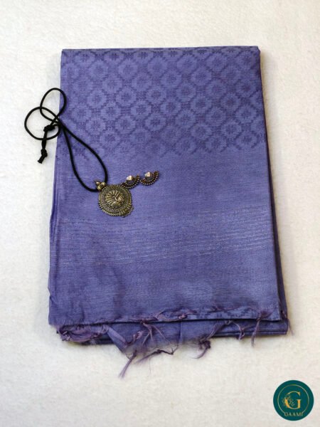 Bhagalpuri Cotton Lavender Saree with Elegant Thread Work