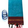 Kalyani Cotton Saree in Blue with Maroon Border