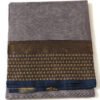 Cotton Handloom Saree in Light Grey with Dark Grey Border & Thread Work