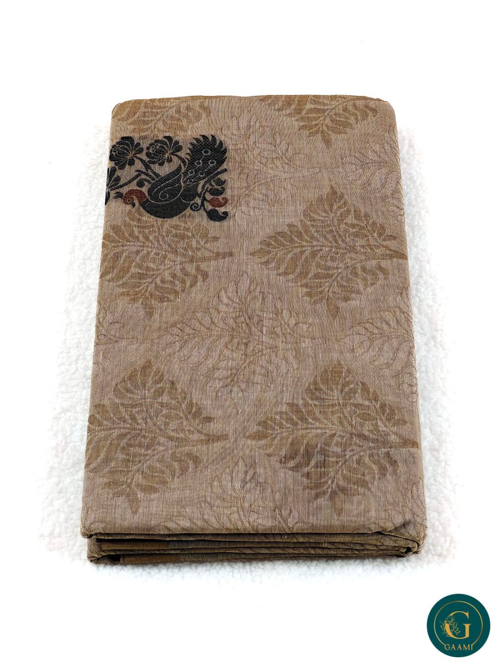 Cotton Handloom Saree in Sandal with Thread Work