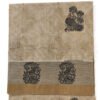 Cotton Handloom Saree in Sandal with Thread Work