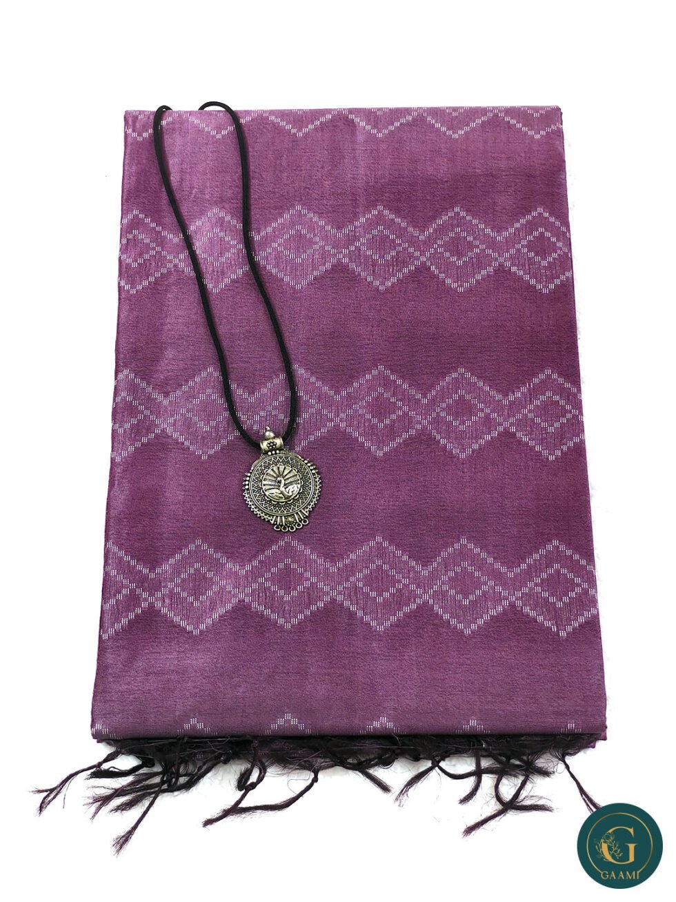 Bhagalpuri Cotton Saree in Onion Colour with Thread Work