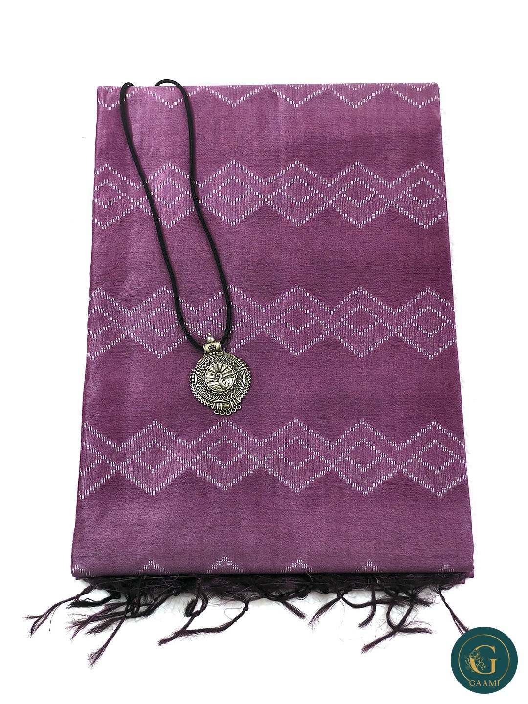 Bhagalpuri Cotton Saree in Onion Colour with Thread Work