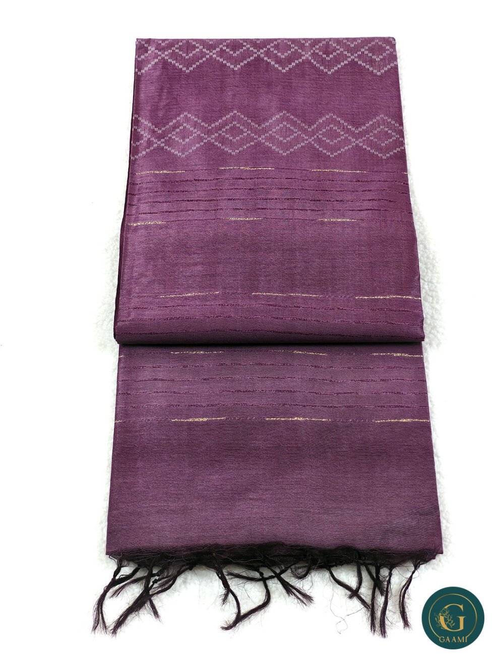 Bhagalpuri Cotton Saree in Onion Colour with Thread Work
